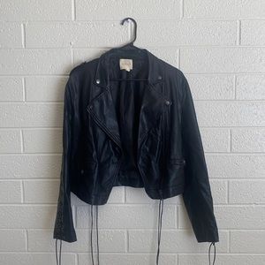 Silence + Noise Leather Jacket Sz L